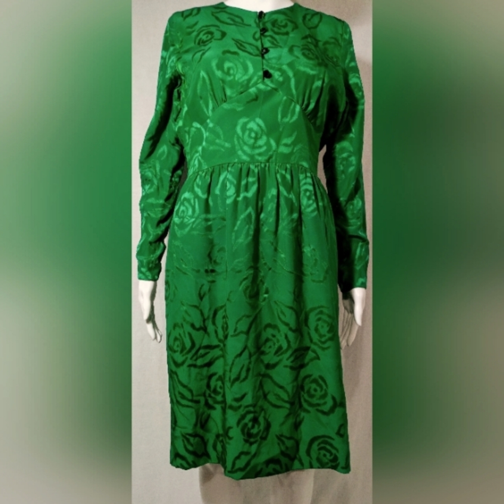 80's Vintage Albert Nipon Silk Dress